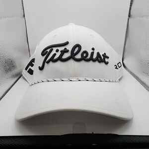 TItleist Pro V1 FJ Footjoy Golf Hat Cap White Strapback Adjustable Unisex